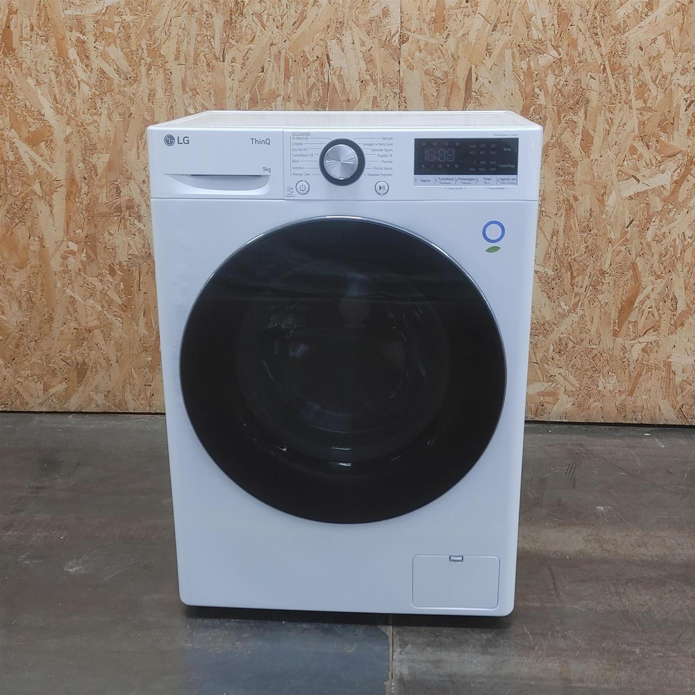 Lavatrice intelligente LG F2R7S09TSWC 9 Kg , TurboWash, Vapore, Wi-Fi