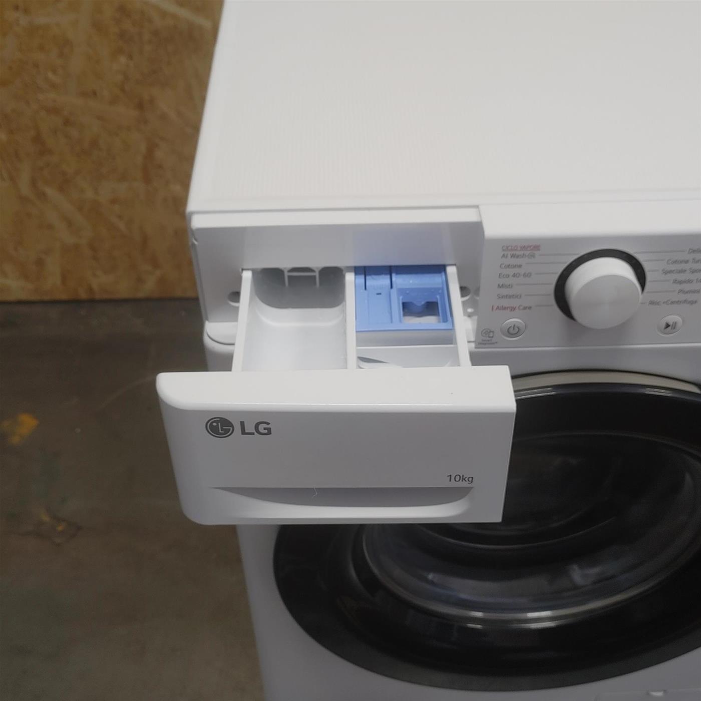 Lavatrice intelligente LG F4R3010NSWB 10 Kg AI DD, Lavaggio a vapore