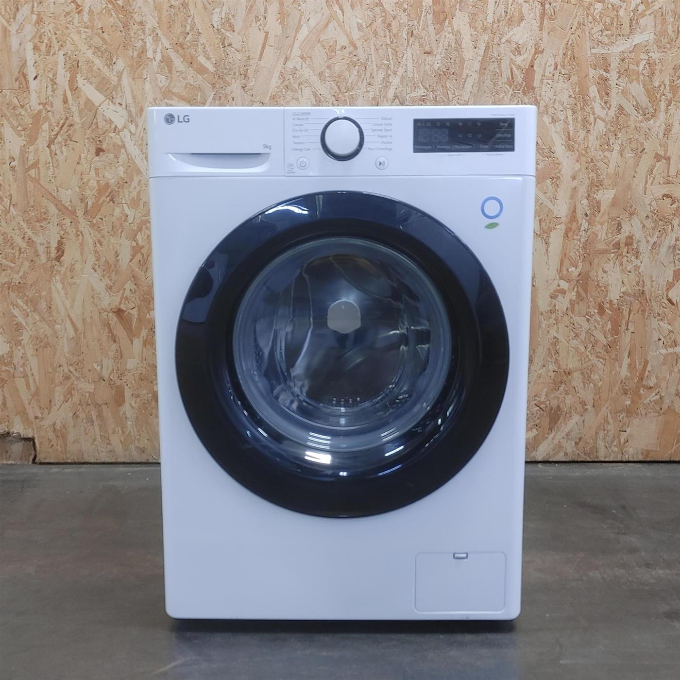 LG F2R3S09NSWB Lavatrice 9kg AI DD, Classe A-10%, 1200 giri, Vapore, AI Wash