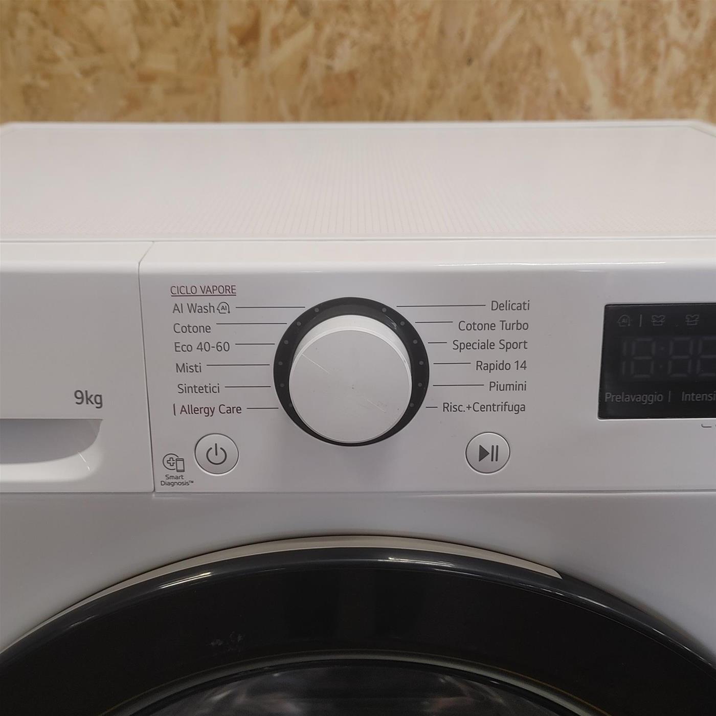 Lavatrice LG F2R3S09NSWB 9 Kg AI DD , Vapore, AI Wash
