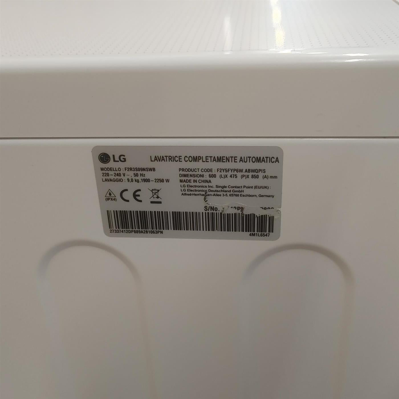 Lavatrice LG F2R3S09NSWB 9 Kg AI DD , Vapore, AI Wash