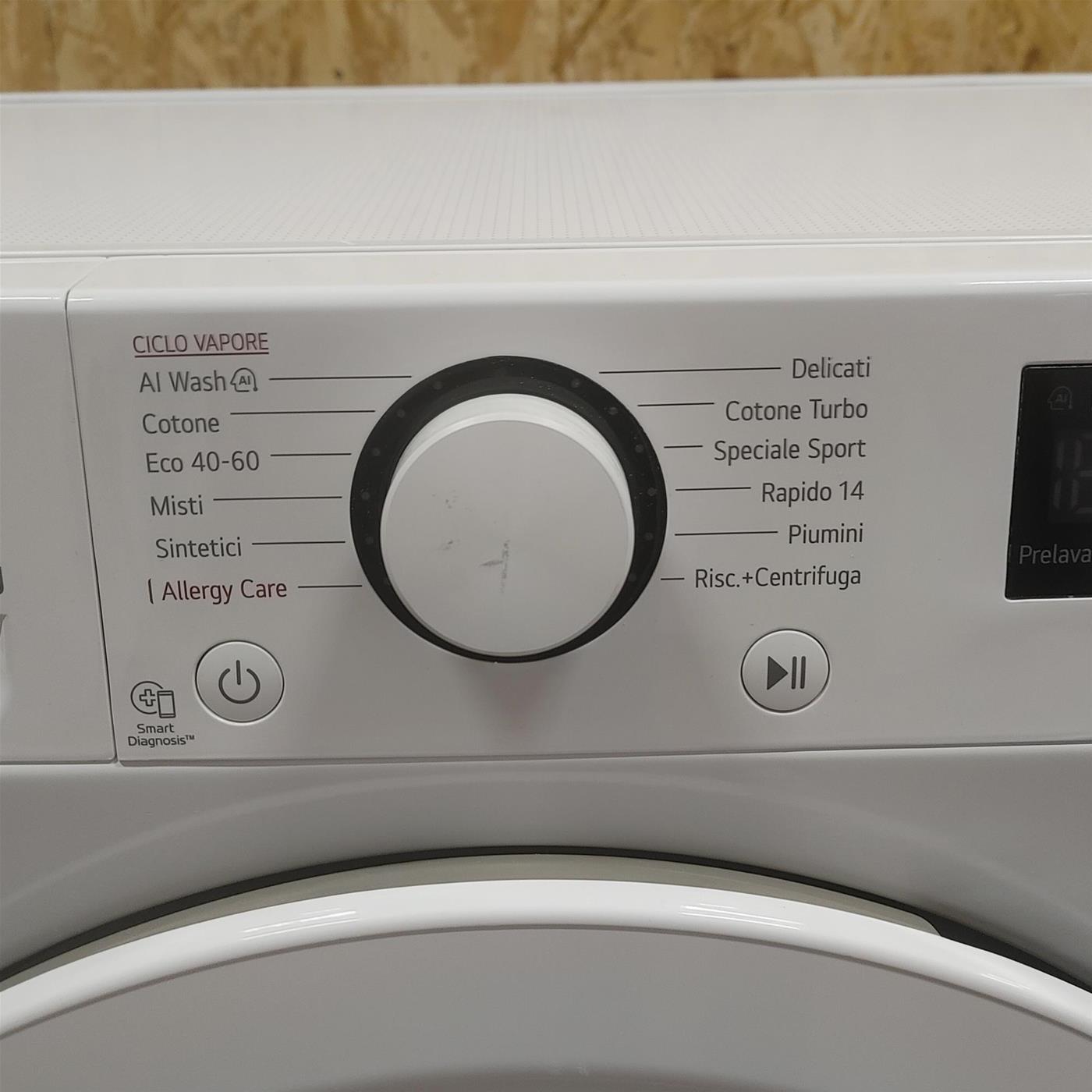 Lavatrice LG F2R3S08NSWW 8 kg AI DD, Vapore, AI Wash