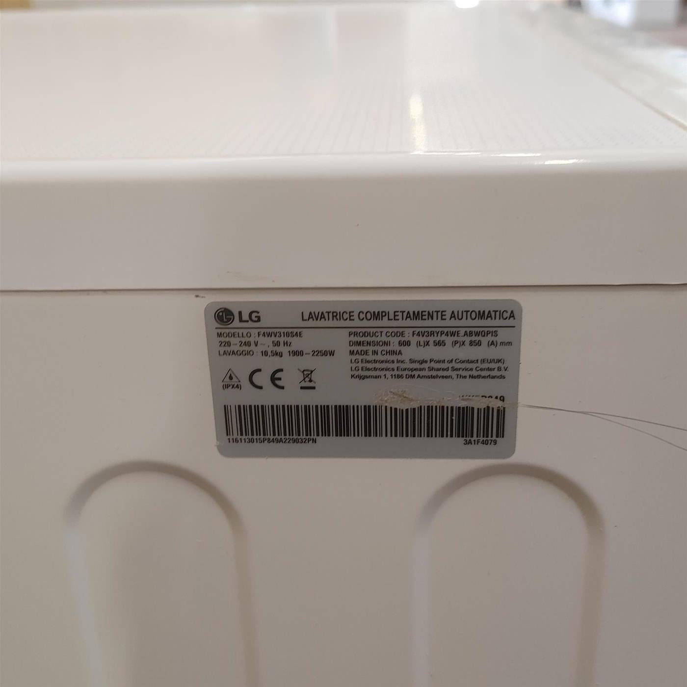Lavatrice Intelligente LG F4WV310S4E AIDD Vapore 10,5 Kg