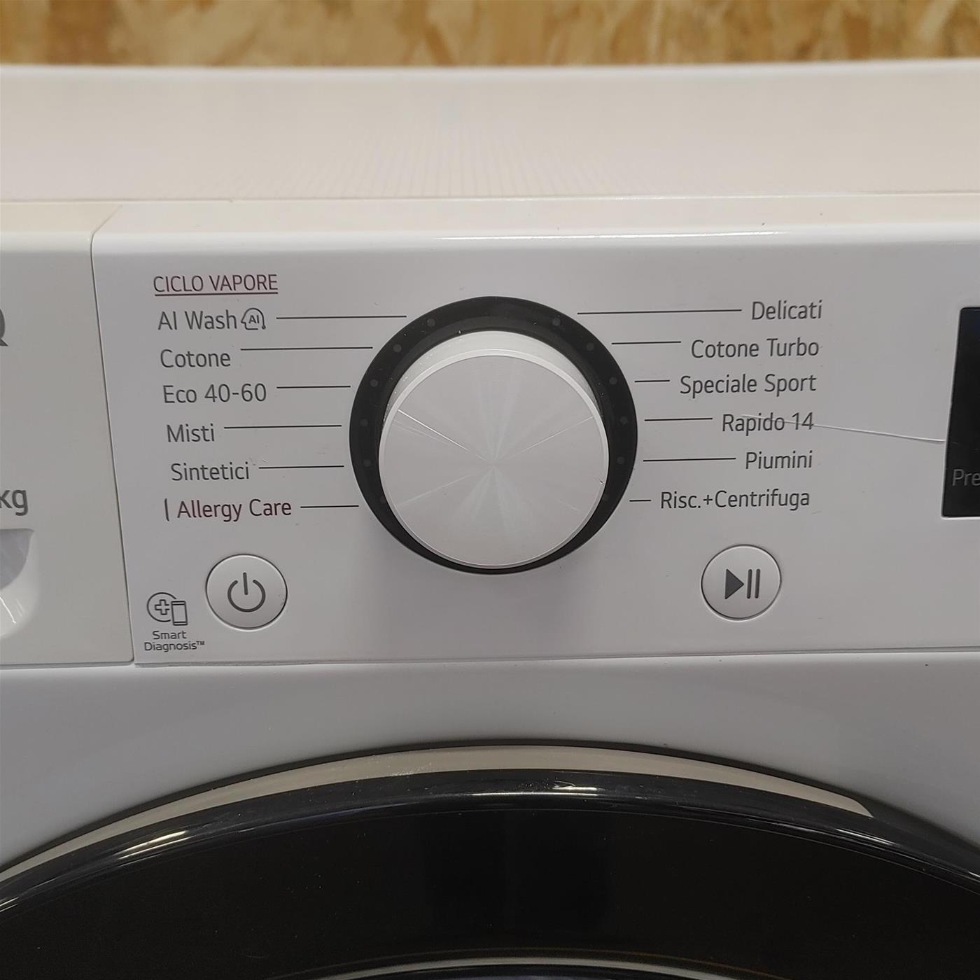 Lavatrice intelligente LG F2WV308S6AW AI DD Classe A 8,5 Kg