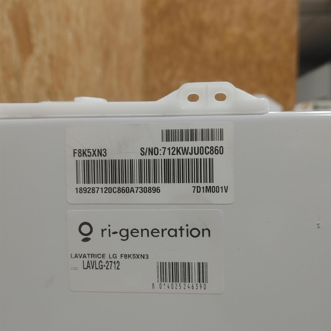 Lavatrice LG F8K5XN3 Carica dall'alto 2 Kg