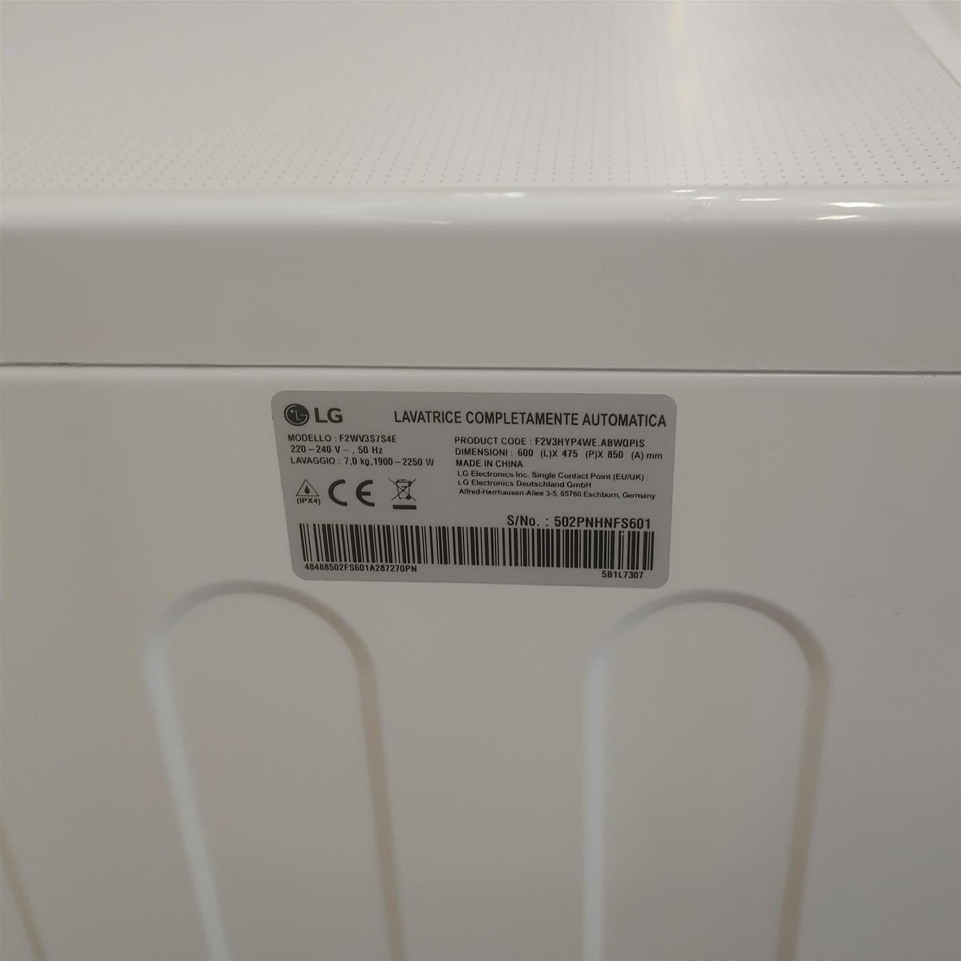 Lavatrice intelligente LG F2WV3S7S4E Slim 7 Kg