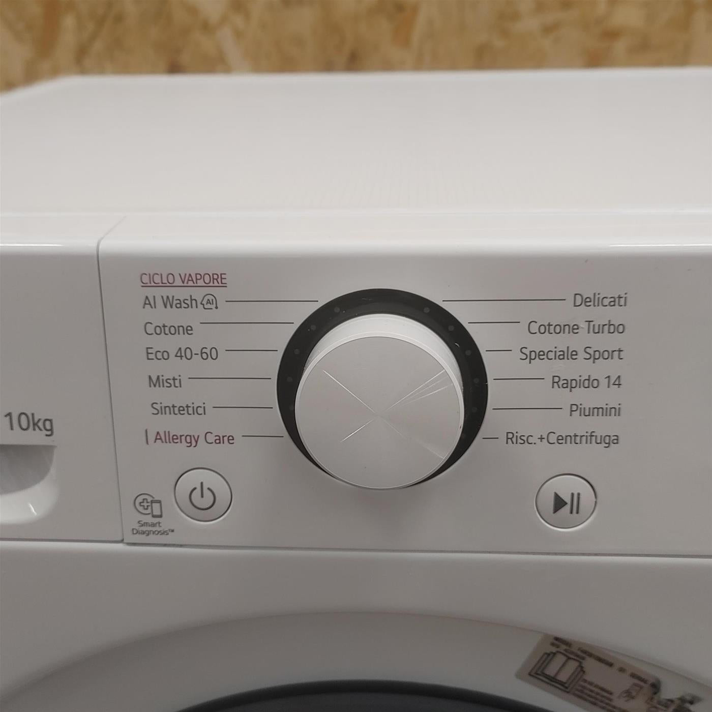 Lavatrice intelligente LG F4R3010NSWB Classe A 10 Kg