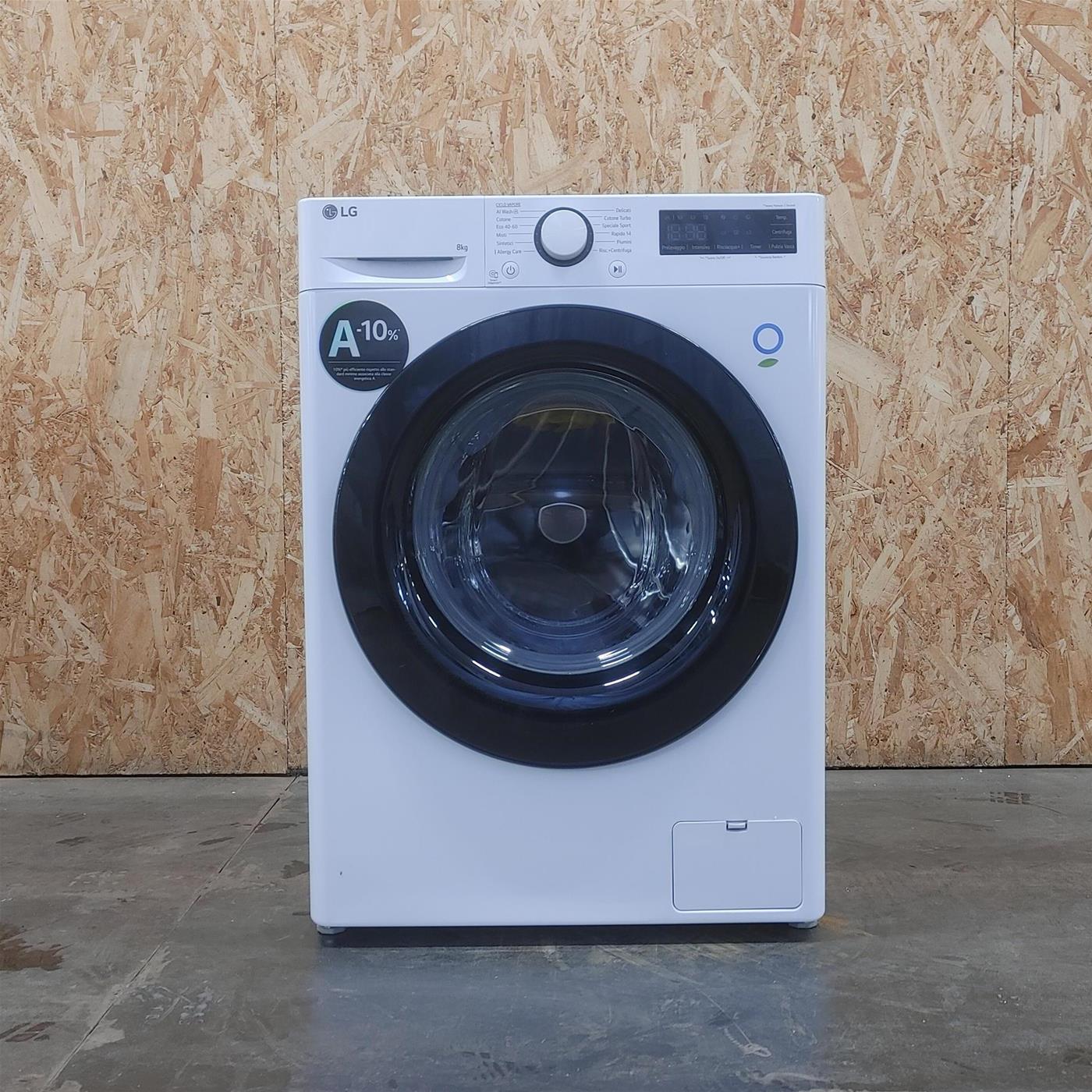 Lavatrice intelligente LG F2R3S08NSWB AI DD AI Wash 8 Kg