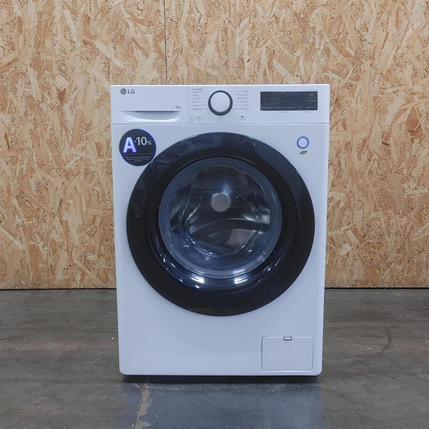 Lavatrice intelligente LG F2R3S08NSWB AI DD AI Wash 8 Kg