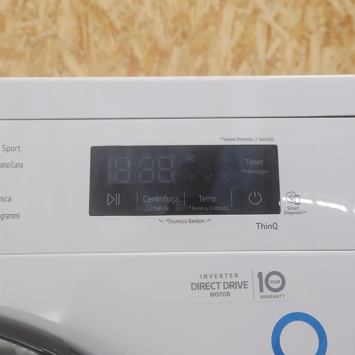Lavatrice smart LG F4NX1009NWB Classe A 9 Kg