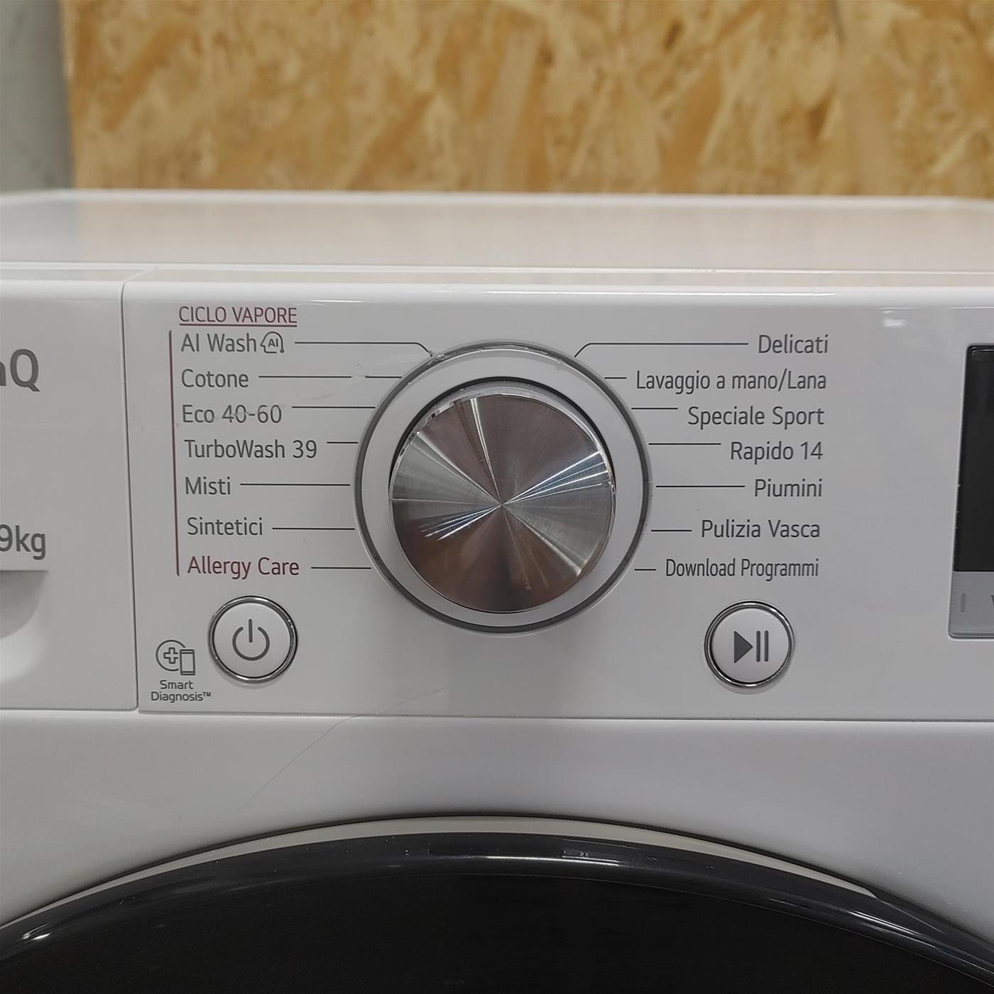 Lavatrice intelligente LG F4R709TAIDD Vapore Wi-Fi 9 Kg
