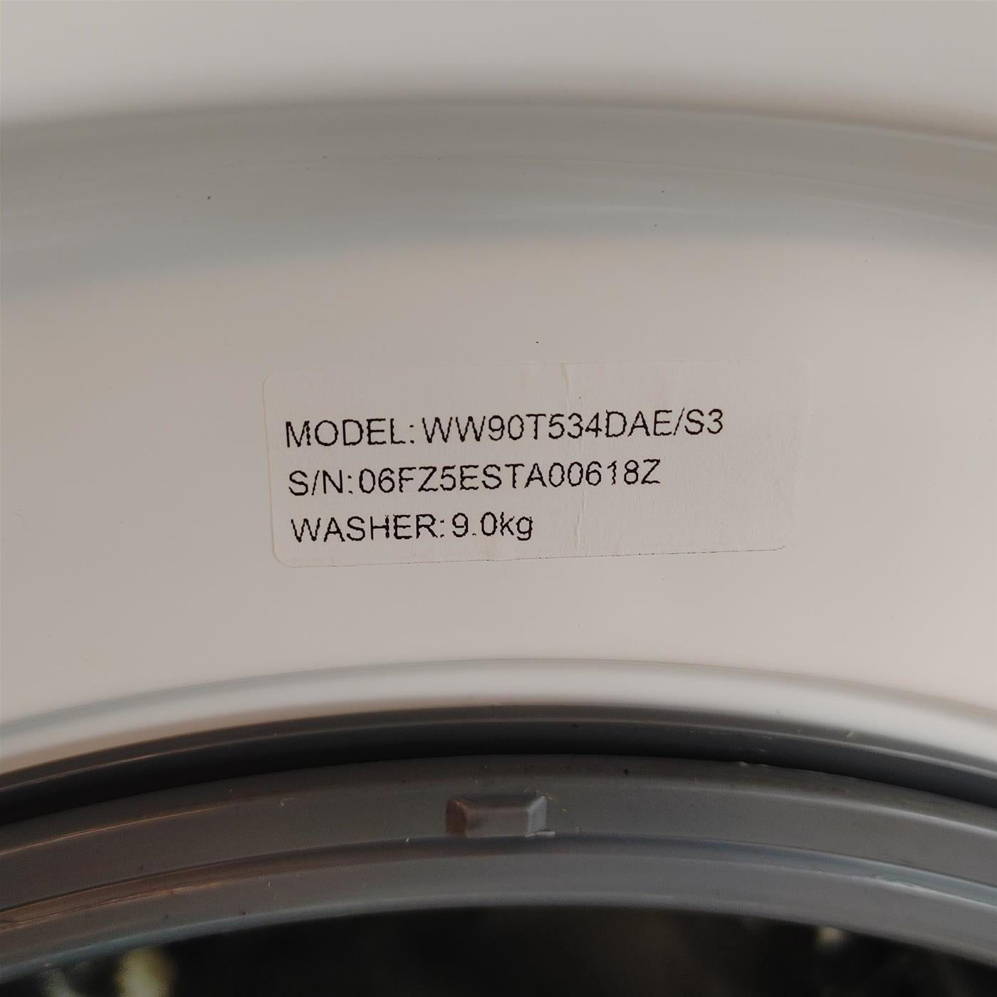 Lavatrice Samsung WW90T534DAE Carica frontale 9 kg 1400 Giri/min Bianco