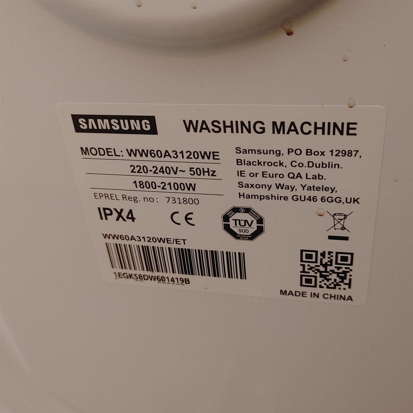 Lavatrice slim Samsung WW60A3120WE/ET 6 Kg