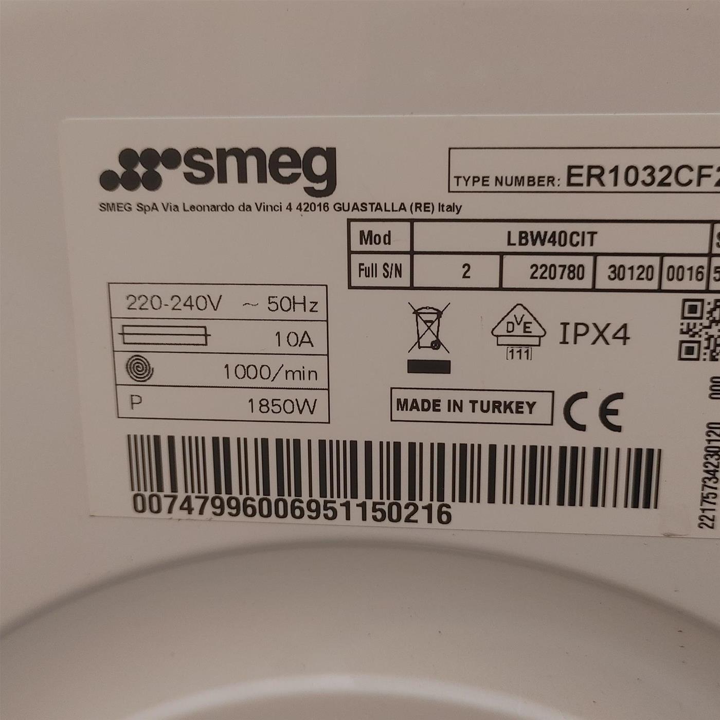 SMEG LBW40CIT Lavatrice 4 kg, Classe D