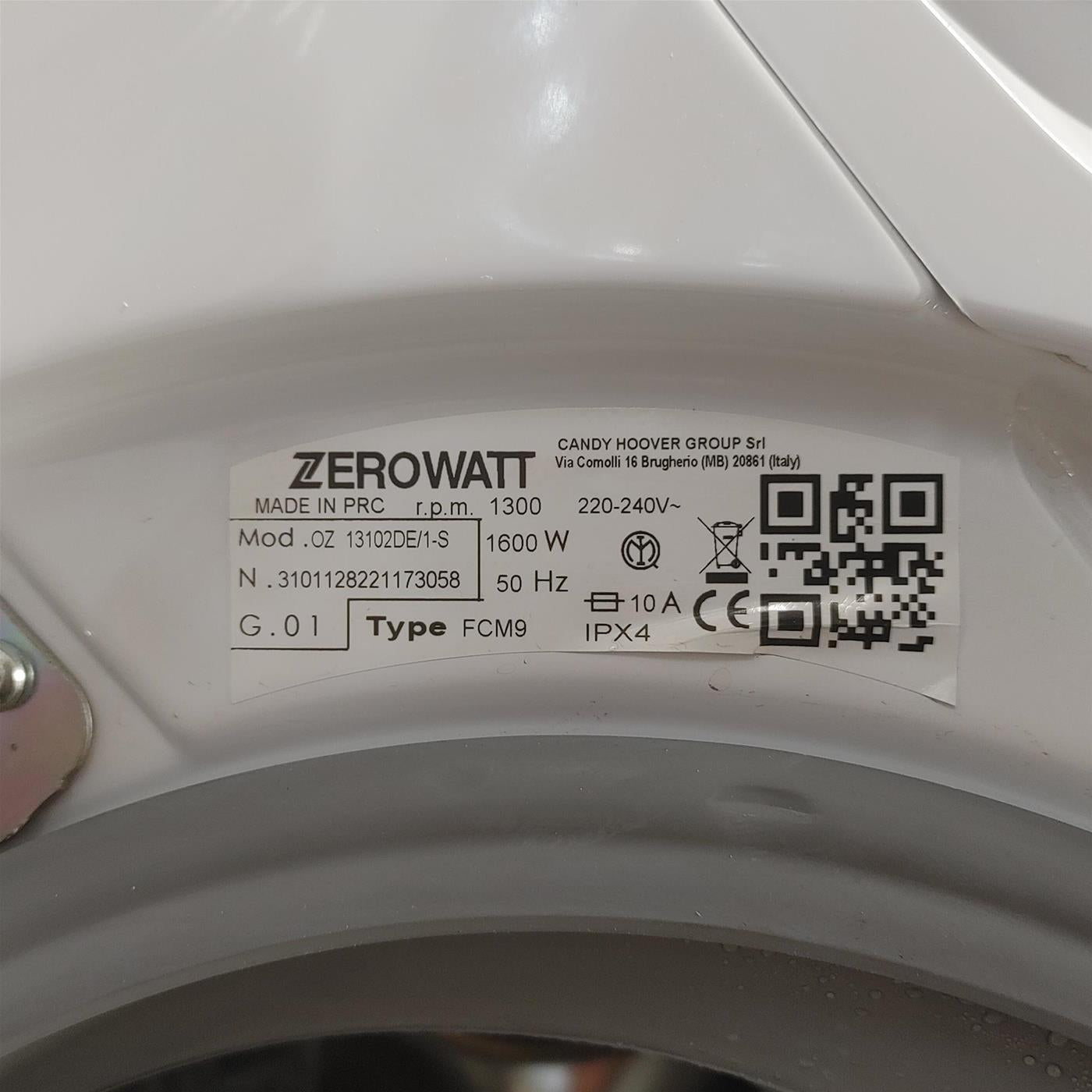 Lavatrice Zerowatt OZ13102DE/1-S Carica frontale 10 kg 1300 giri Bianco