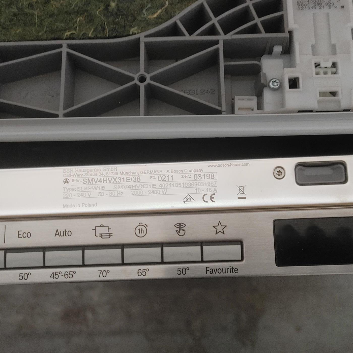 Lavastoviglie Bosch Serie 4 SMV4HVX14E A scomparsa totale 14 coperti