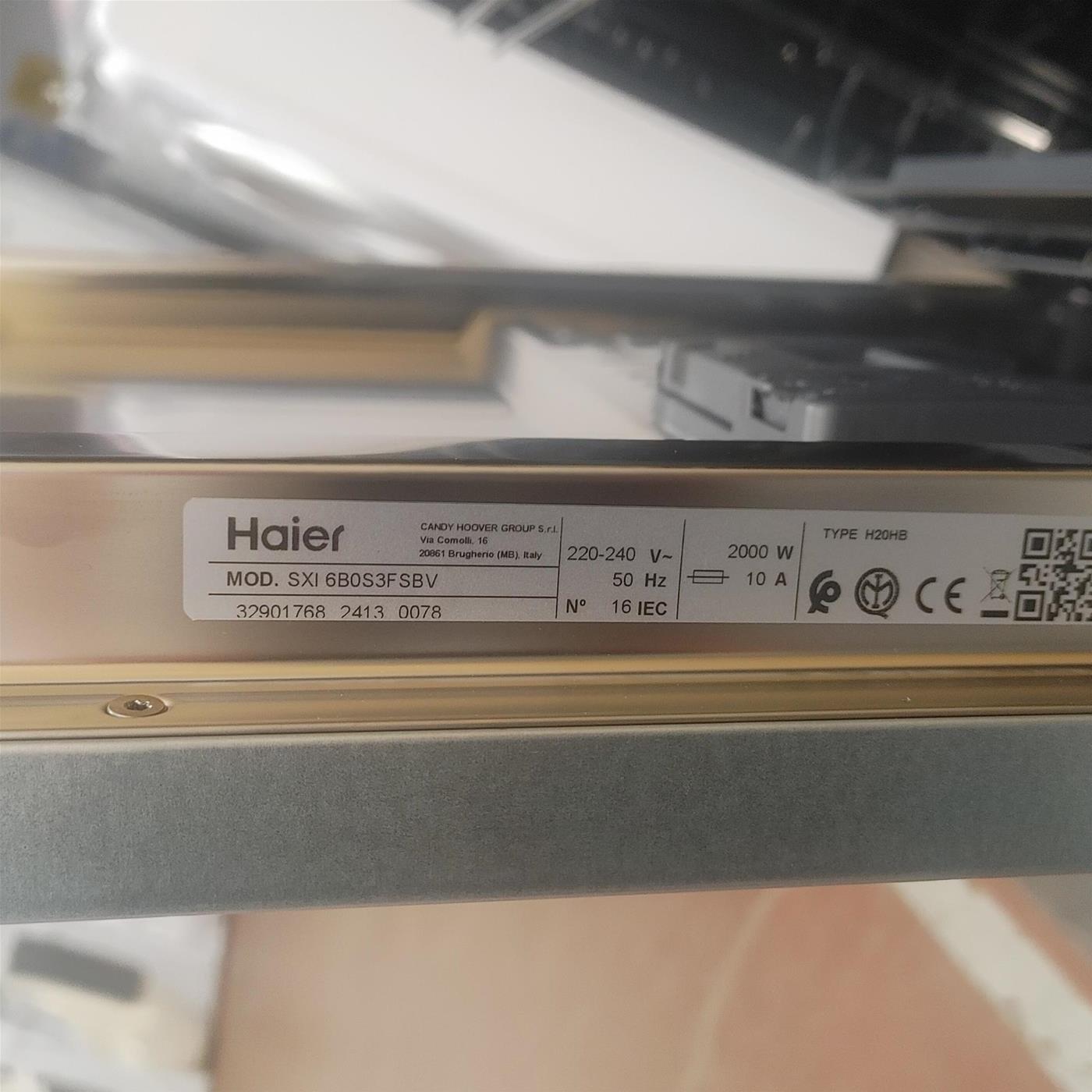 Haier SXI 6B0S3FSBV A scomparsa totale 16 coperti B
