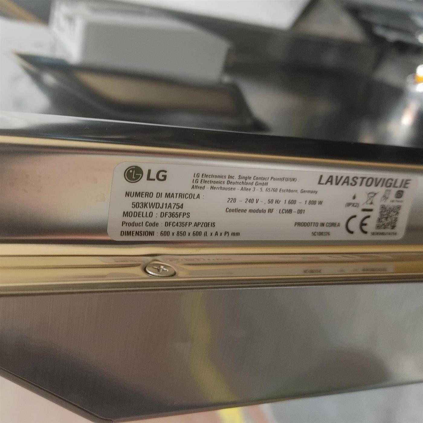 Lavastoviglie LG DF365FPS Libera installazione 14 coperti