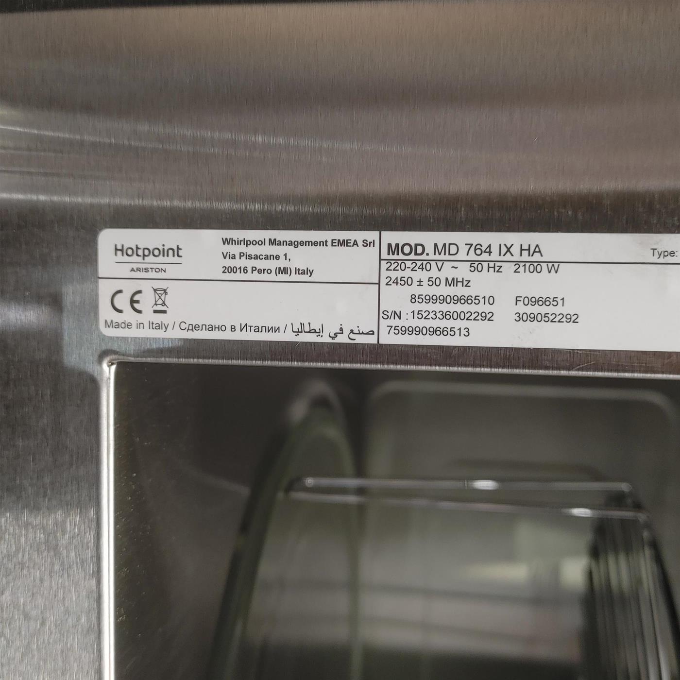 Microonde Ariston MD764IXHA