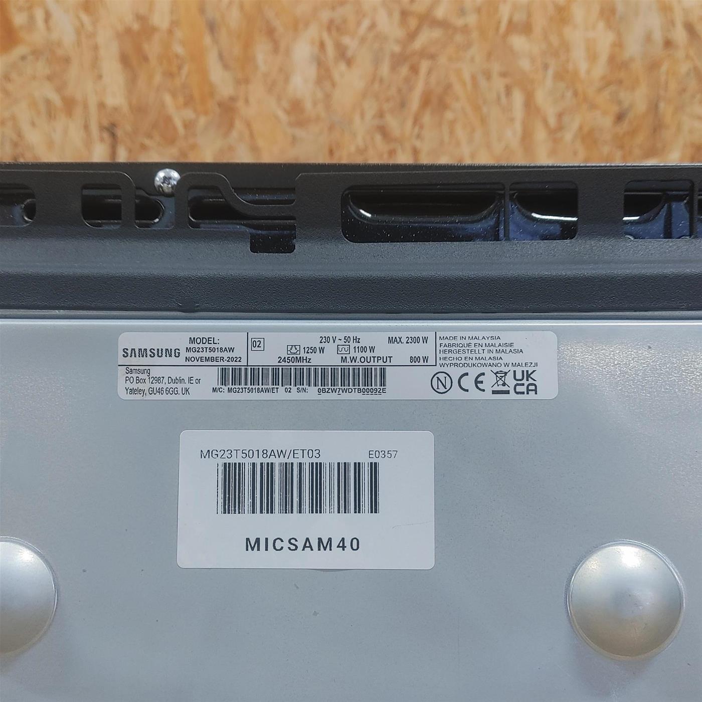 Microonde Samsung MG23T5018AW 23L