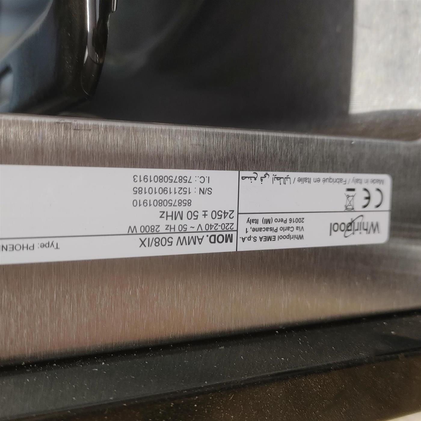 Microonde Whirlpool AMW 508/IX da Incasso