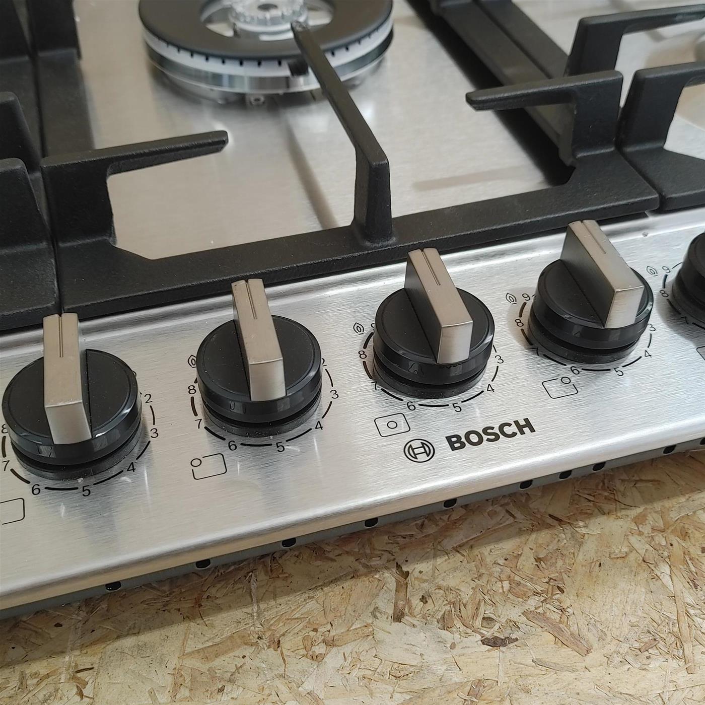Bosch Serie 6 PCQ7A5B90 piano cottura Acciaio inossidabile Da incasso Gas 5 Fornello(i)