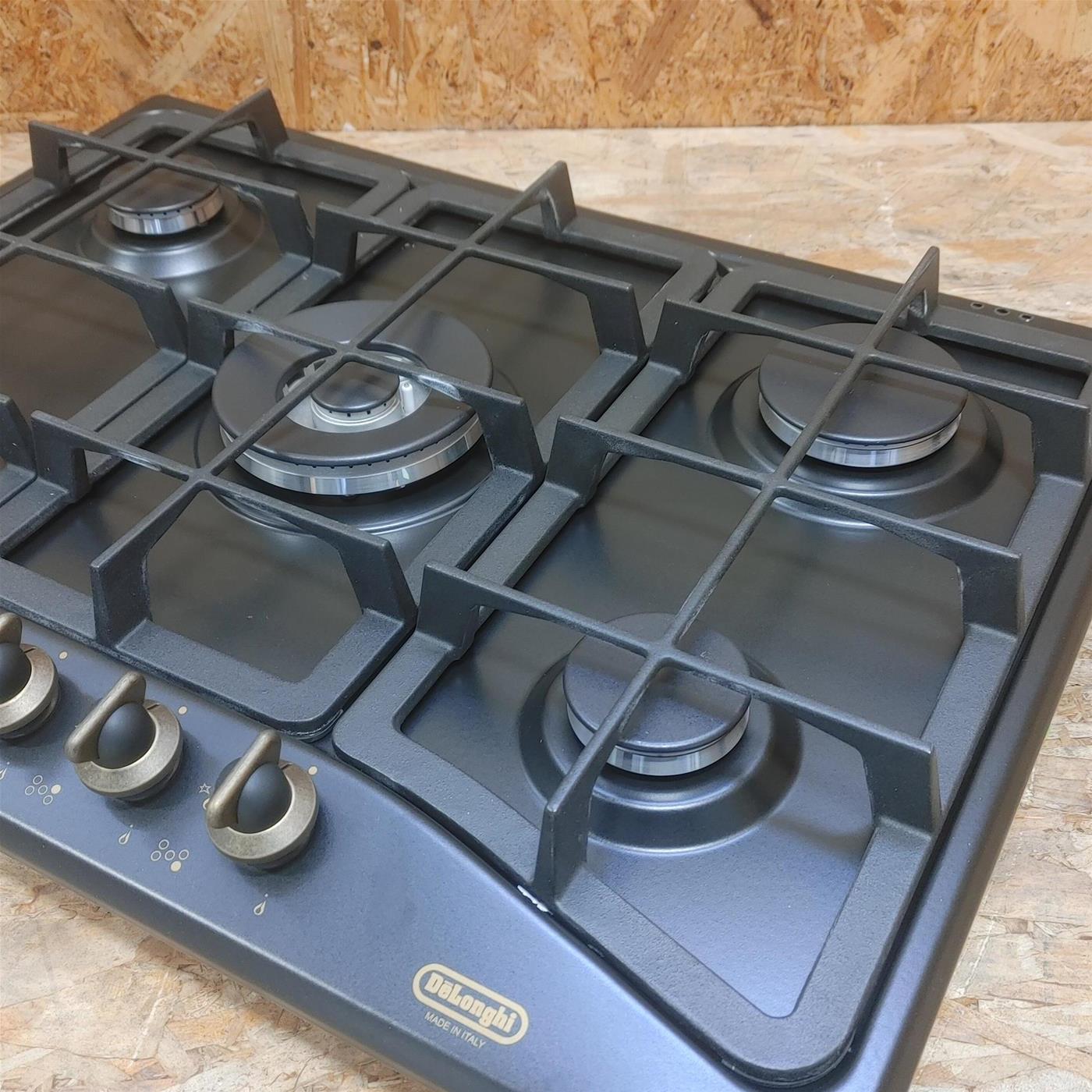 De'Longhi ANF 57 PRO Piano Cottura da Incasso 70 cm, Comandi Frontali, Nero