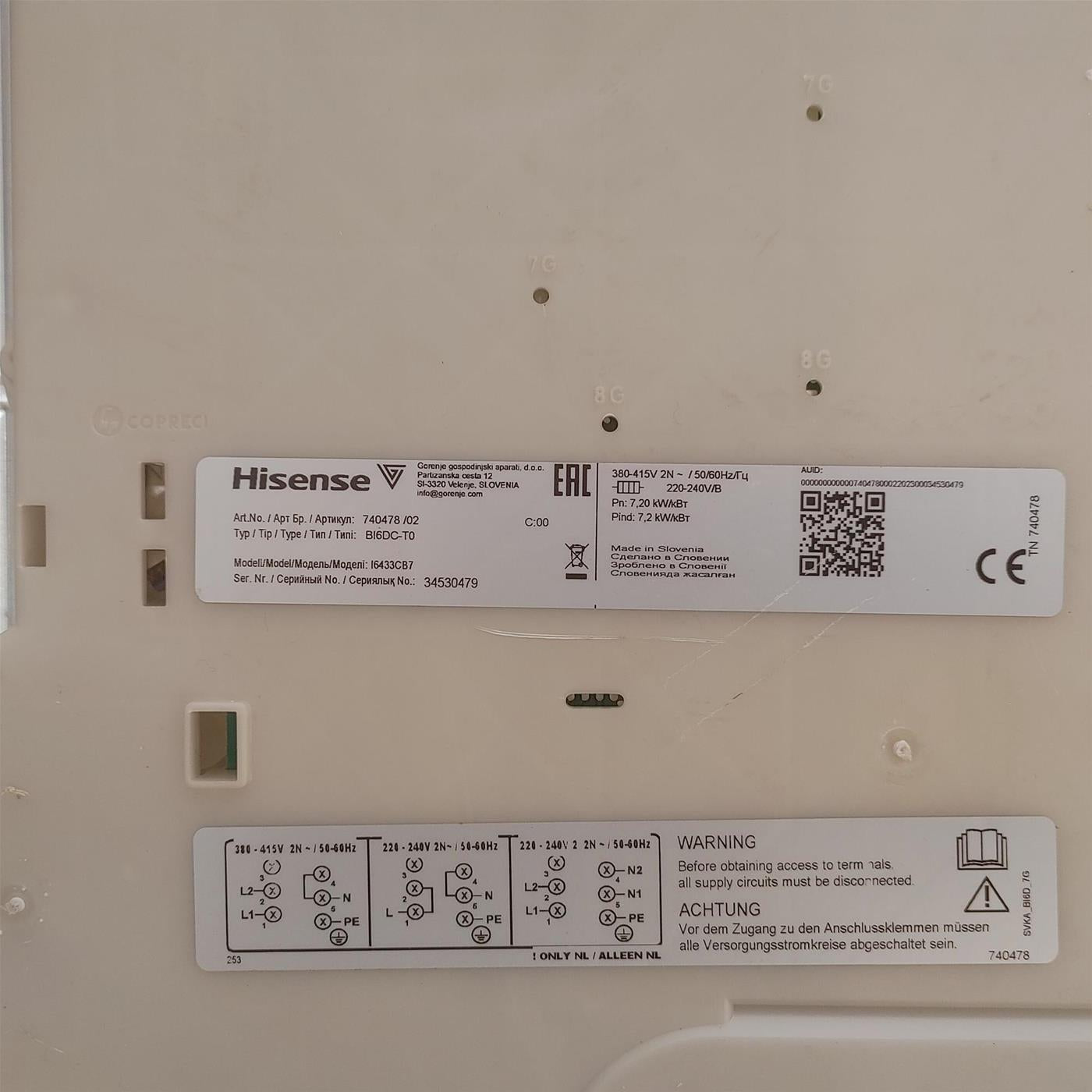 Piano cottura Electrolux LIL83443 Serie 600 Bridge Induzione 4 zone cottura 78 cm