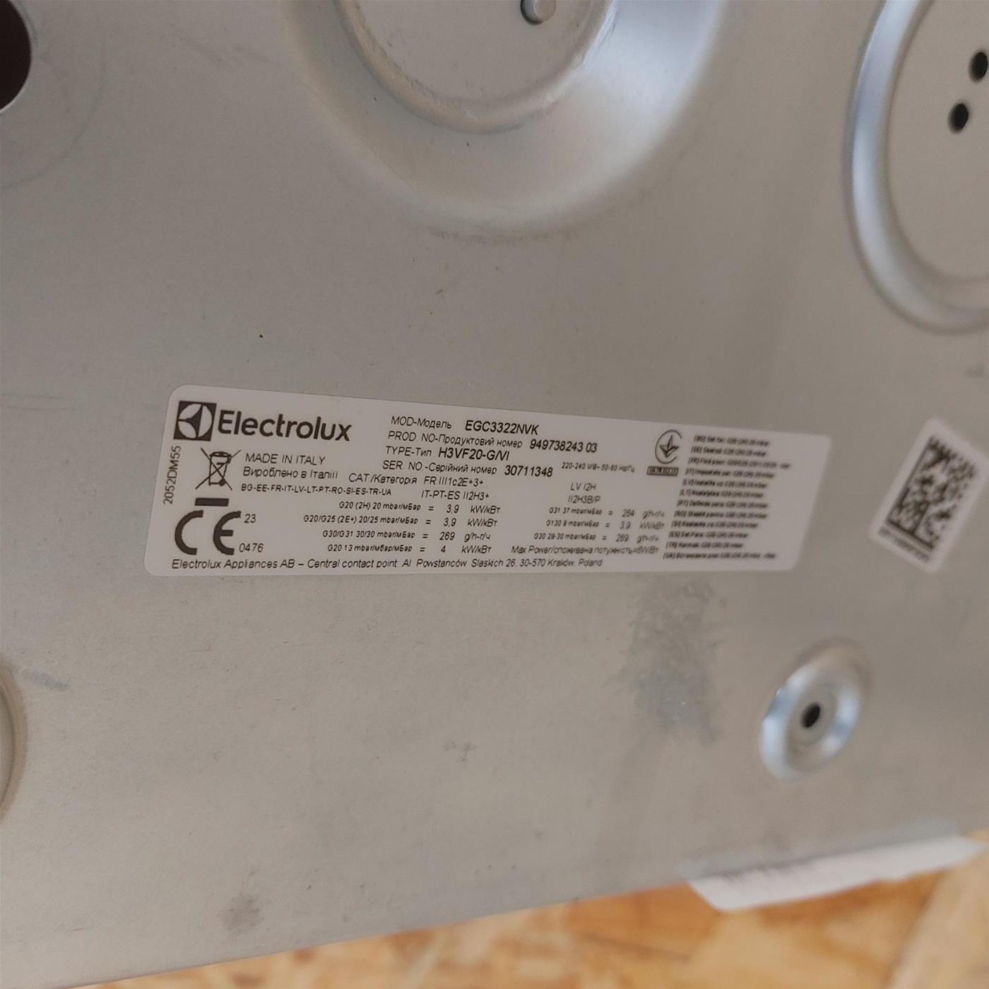 Piano cottura Electrolux EGC3322NVK a gas 2 fuochi