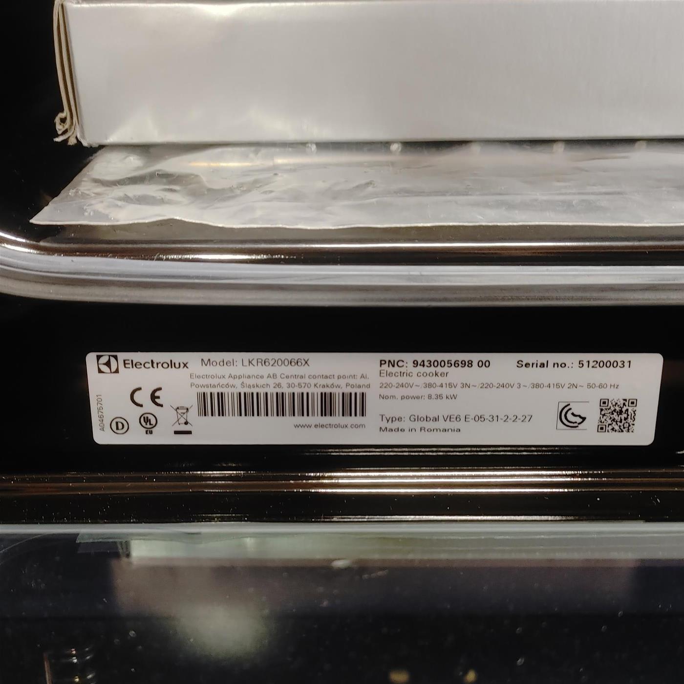 Cucina Electrolux LKR620066X Libera installazione Elettrica