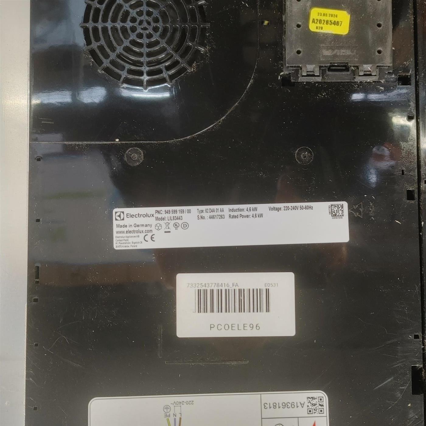 Piano cottura Electrolux LIL83443 Serie 600 Bridge Induzione