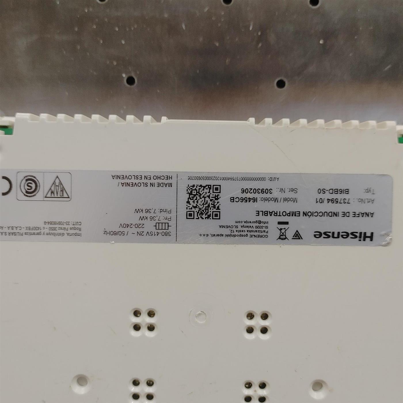 Piano cottura Hisense I6456CB a induzione 4 zone cottura 59,5 cm