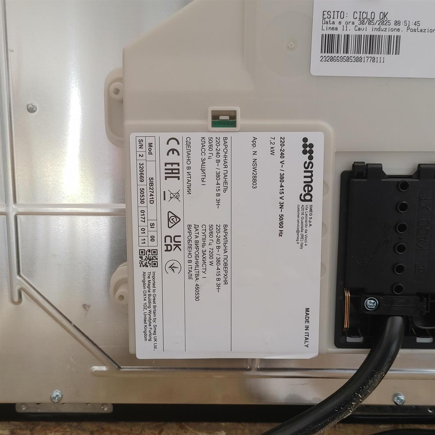 Piano cottura Smeg SIB2741D a induzione 4 zone cottura