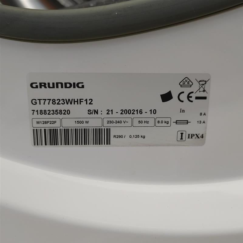 Grundig GT77823WHF12 asciugatrice a pompa di calore 8kg